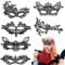 Naapesi 6 Stück Venezianische Maske,Sexy Masquerade Maske,Schwarz Damen Spitze Augenmaske,Kostüm Zubehör Maskerade Party,Dekorative Augenmaske für Halloween,Karneval,Cosplay,Partei