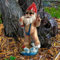 KURKUR Drôle Nains De Jardin Gnomes De Piscine,Maillot De Bain GNOME Anneau De Vie Statues De Jardin,Nouveauté Extérieur Ornements Nain Figurines pour La Décoration d'art De La Cour De PE-A A