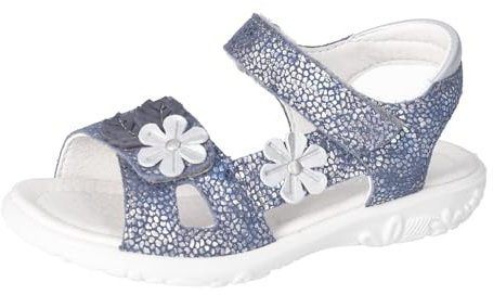 RICOSTA Mädchen Riemchensandalen Cilla, Kinder Sandalen, Weite: Mittel, Freizeitschuhe, offene Schuhe, Strandschuhe, Winterboots, warm, Nautic (180), 29 EU