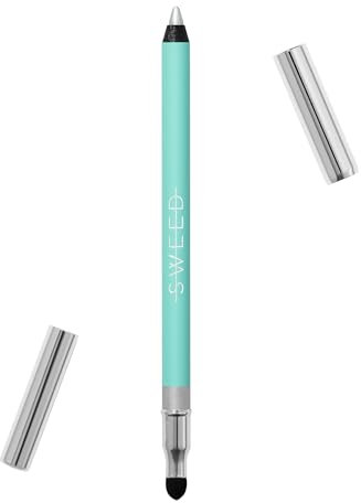 Sweed Satin-Eyeliner, cremig-matt, satte Farbe, lang anhaltend, vegan, tierversuchsfrei, saubere Schönheit (Euphoria Silver)