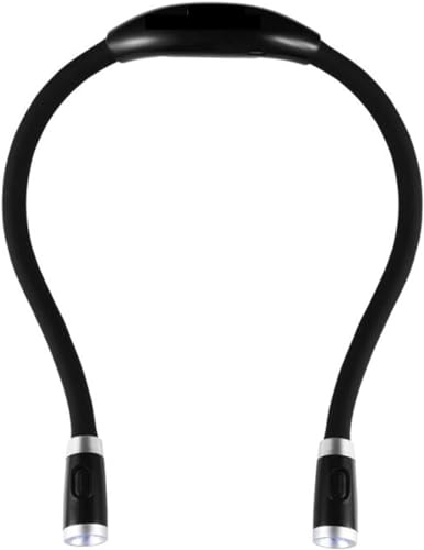MaGiLL Lámpara de noche Flexible manos libres LED Luz de cuello Luz de lectura de libros Linterna nocturna Luz de camping Accesorios de dormitorio Luz de lectura de cuello (Color: Rosa) (Negro)