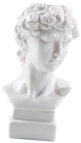 Zerodeko David Kopf Vase Aus Griechische Statue Blumentopf Einzigartige Tischdekoration Für Zuhause Kunstvolle Aufbewahrung Für Makeup-Pinsel Und Stifte
