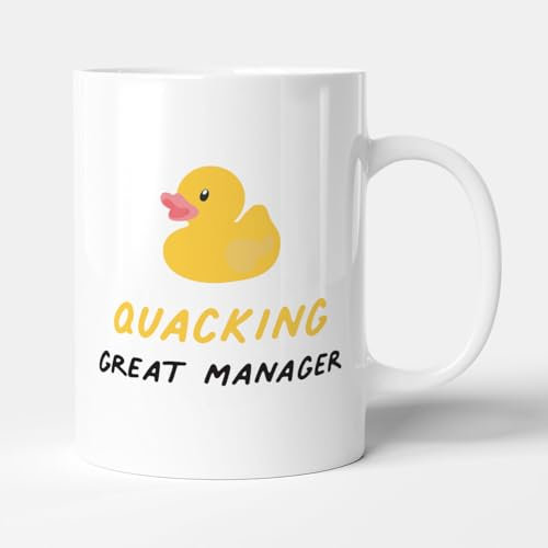 Victorian Printing Co - Quacking Great Manager - Gift Rubber Duck Funny Colleague Mug, Ceramic, 11fl.oz.