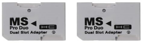 Clyictz 2 adaptadores de tarjetas Micro TF a MS Pro con ranuras dobles individuales para PSP Gamepad para PSP, 750136834