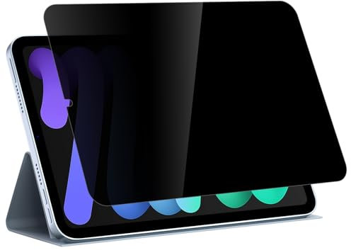PYS Protector de pantalla de privacidad para iPad mini de 6ª generación (8.3 pulgadas, 2021), filtro de privacidad antiespía de 30 grados, acabado mate, antirreflejos, a prueba de huellas dactilares,