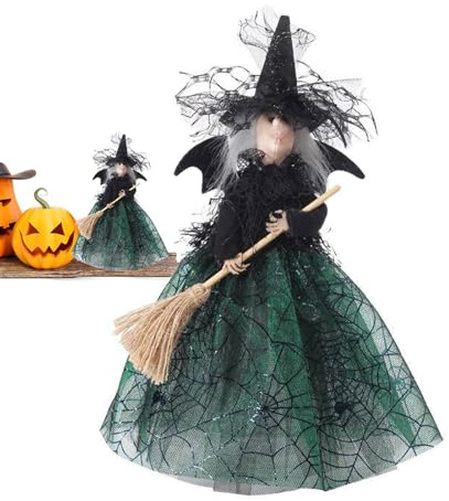 Sirseon Halloween Hexe Puppe Dekoration Hexe Puppe | Dekorative Hexe Puppe | Gruselige Halloween-Schreibtischpuppe | Baumschmuck | Puppe für Kinderzimmer
