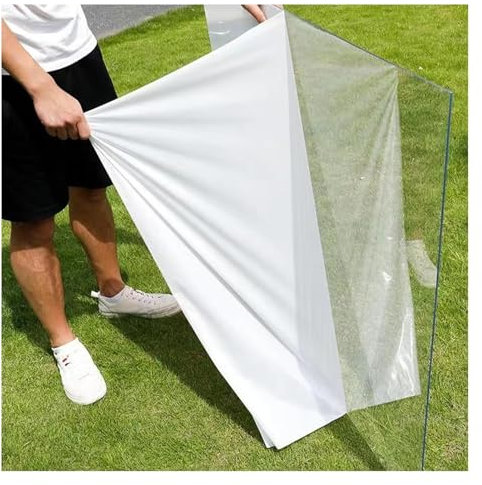 JIwqDY Polycarbonat UV Platte Transparent Dachplatten, Tageslichtplatten, Regensichere Dachabdeckung, Gewächshausplatte für Balkon Vordach Überdachung(1x20m/3.28x65.6ft)
