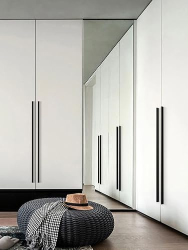 Möbelgriffe Lang, 2 Stück Schrankgriffe Aluminiumlegierung Möbel Griffen | Möbelgriffe Lang Schubladengriffe Lochabstand: 96-1152mm Küchengriff Schwarze Griffe für Kleiderschrank 1152mm/45.4in