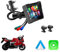 Motorrad Carplay & Android Auto, Euakee 5 Zoll Wasserdichter Touchscreen Carplay, tragbares drahtloses Motorrad-GPS-Navigationssystem, Sprachsteuerung / 1000 Nit, Halterungen Enthalten