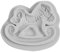 Stampo in silicone a forma di cavallo a dondolo per uso alimentare, decorazione fatta a mano, per torte e fondenti
