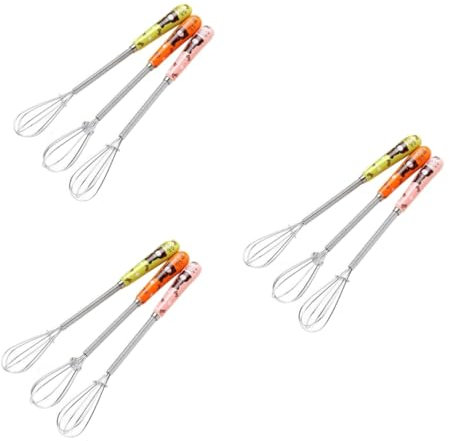 Cabilock 3 Juegos Licuadora De Mezclador De Batidora De Café Batidoras De Mano Manual Licuadora Manual Batidora Para Cafe De Cafe Reutilizable 3 Piezas * 3