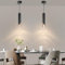 Mikeru Moderne Led Pendelleuchte, 3000k/4500k/6500k Tri-Color Schlafzimmer Pendelleuchte, 30cm Schwarzer Kristall-Kronleuchter Für Hängelampe Kücheninsel Für Esszimmer, Büro Und Bar(2Pack)