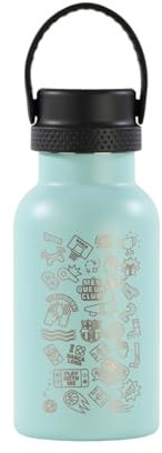 KINETICO SPAIN S.L.U. F.C. BARCELONA - Botella Termo, Botella de Agua, Acero Inoxidable, Doble Aislamiento, 12h de Bebida Caliente y 24h de Bebida Fría, 350 ml, 7.3x19.5 cm