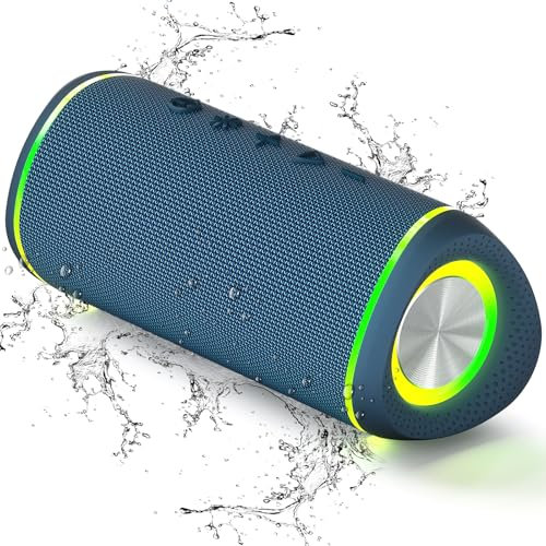 Altavoz Bluetooth Caja Bluetooth con Sonido HD Portátil Inalámbrico IPX6 Impermeable Hasta 24 Horas de Tiempo de Reproducción para Casa/Fiesta/Exterior/Playa/Gadgets Electrónicos Regalo de Cumpleaños