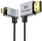 Portkeys 8K Cables HDMI Pack de 2, Ultrafinos de 2,5 mm, HDMI A a D (Micro HDMl), 8K@60Hz, 48Gbps, HDR, eARC, para monitor de cámara, Sony Alpha, gimbal, rig, PC, (1m y 30cm Pack de 2 A-D)
