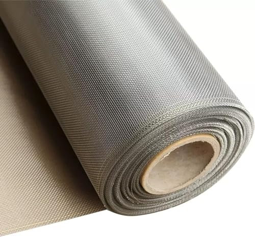 LNNW Moustiquaire Fenêtre de Remplacement Rouleau d'écran de fenêtre en Acier Inoxydable, Treillis métallique Fin 304, Maille 100-400, Treillis métallique tissé en Acier Inoxydable(100mesh)