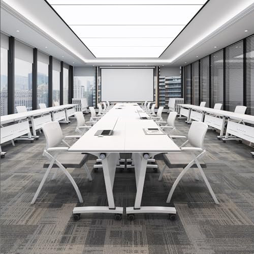Tragbarer, klappbarer Konferenztisch mit leisen Rädern, mobiler Klapptisch, Konferenztisch für Büro, Training, Klassenzimmer, modernes Design (120 x 40 x 75 cm)