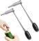 Piranha Spiral Cutter, Stainless Steel Spiral Cutter for Veggies,Portable and Creativity Cucumber Potato Carrot Slicer Cutter Manual Kitchen,Kitchen Vegetable Cutters Gadgets (2 pcs)