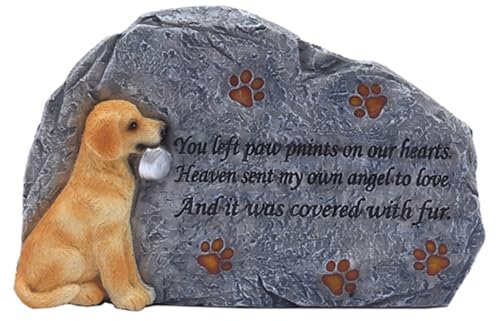 XAGMODSHN Placas conmemorativas de resina para mascotas, piedra para tumba, perro, piedra conmemorativa para mascotas