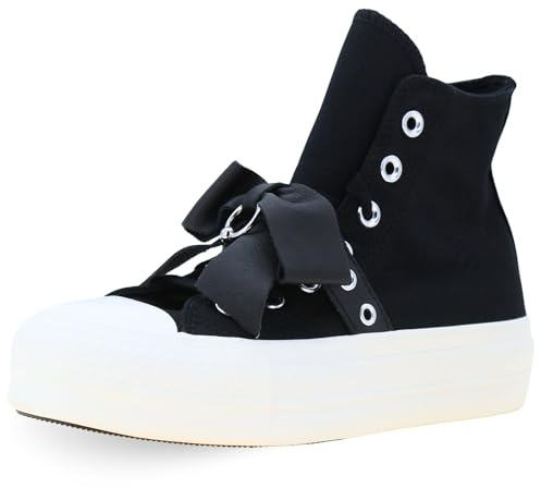 Converse Chuck Taylor All Star Lift Pierced Shoes Code A15166C Black Women's, Black, 3.5 UK