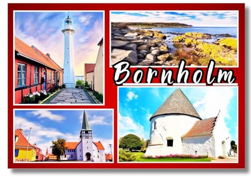 Bornholm, Ostseeinsel, Sonneninsel,Daenemark, Kühlschrankmagnet,koelkastmagneet Fridge Magnet, Souvenir calamita da frigorifero aimant de refrigerateur