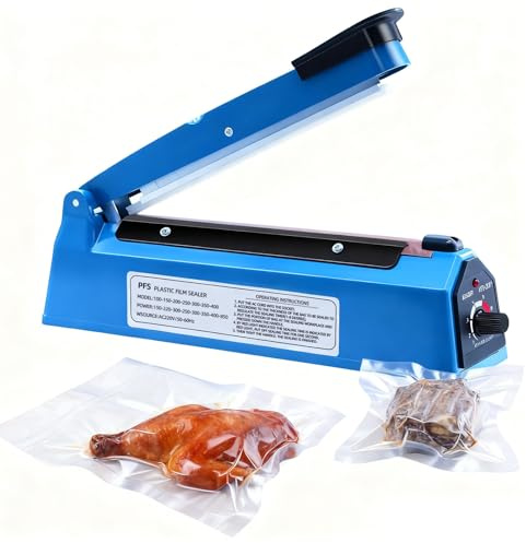 Sigillatrice Manuale con Barra, Macchina Sigillante Caldo, Sigillatore Alimentari Portatile, Macchina Sigilla Buste, Termosaldatrice Professionale per Sacchetti Plastica PP/PE (300 mm)