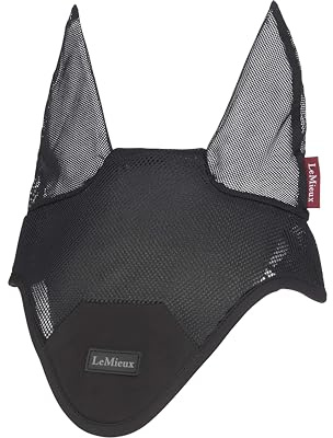 LeMieux Air-Tek Netz-Ohrhaube - Reitsport Reitohrhaube - Schwarz - Groß