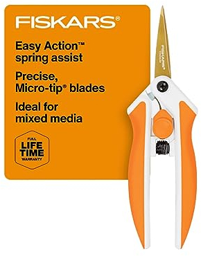 Fiskars 190520-1001 Titan Micro-Tip Easy Action Schere, 6 Zoll, orange, US import