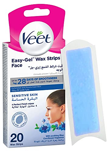 Veet - 20 Bandes Epilatoires Visage - Beurre de Karité et Baies