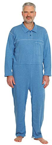 Suprima Pflegeoverall mit Polokragen und Knopfleiste - Art 4-681-017 - Gr. S - jeansblau
