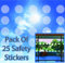 ALL PERSONALISED GIFTS Circular Safety Stickers Decals for Glass Windows Etched Effect - Pack of 25