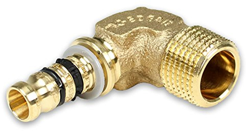 GEBERIT Mepla Pressa in ghisa rossa ad angolo di 90° con AG [20 x 2,5 mm – 1/2], contorno G