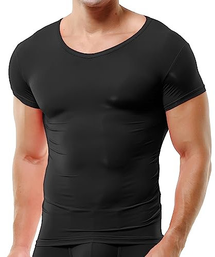 Herren Unterhemd aus Mesh Transparent Shirt Stretch T-Shirt Unterwäsche Reizwäsche