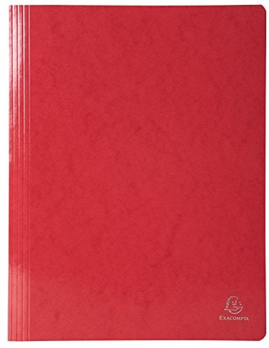 Exacompta 380803B Packung mit 25 Schnellhefter Iderama (aus Karton, praktisch und robust, mit Abstand 80 mm, für DIN A4) 25er Pack rot