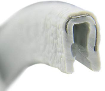 SMI-Kantenschutzprofil KS0-1G für 0-1mm PVC mit Stahleinlage Grau selbstklemmend ohne Kleber - Kantenschutz, Kederprofil, Kantenprofil, Kantenschutzleiste für Autotüren, Bleche (30 m)
