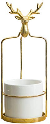 Beihaoer - Maceta de cerámica para colgar en la pared, diseño de ciervos