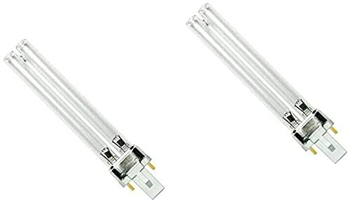 UV-Lampe, 2 Stück, 5 W, 7 W, 9 W, 11 W, 13 W, Ersatzlampe für UVC-Teichfilter und Klärer (9 W)