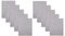 Betz 10 Stück Badvorleger Badematte Badteppich Duschvorleger Frottee Premium 100% Baumwolle Größe 50x70 cm Qualität 650g/m² Farbe Silber