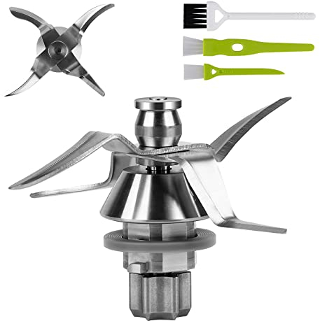 Gruppo Coltelli Compatibile per Vorwerk Thermomix Bimby TM31, Ricambi Bimby TM31 per Robot da Cucina Bimby Vorwerk Thermomix con 4 Lame in Acciaio Inox e 3 Spazzoli per la Pulizia ZITFRI
