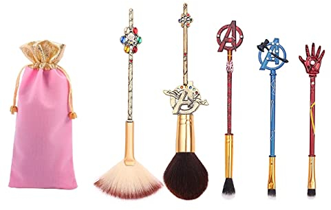 5-teiliges Make-up-Pinsel-Set, klassisches Filmpinsel-Set, Kosmetik, Foundation, Puder, Lidschatten, geeignet für Anfänger und Make-up-Künstler