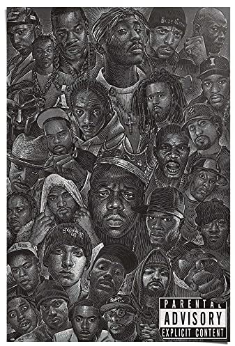 REINDERS Poster, Rap Ikonen, Teenager Zimmer, Poster, Wanddeko, Room Decor, 150 gr. glänzend Bilderdruckpapier, Schwarz, 91,5x61cm