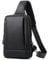 Mixroom - Zaino Monospalla Porta Tablet Borsa Zainetto borsello piccolo a Tracolla per Uomo Z19 Nero