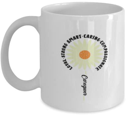 Tazza da caffè divertente caregiver girasole infermiera