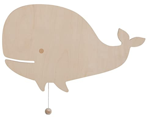 Baby's Only - Baby Wandlampe - Wal - Wandleuchte für Babyzimmer - Nachtlampe mit batterie für Kinderzimmer - FSC-Gütezeichen Holzlampe - 25000 Brennstunden - Wandlampe bemalbar