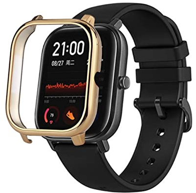 Dkings Hülle Kompatibel mit Amazfit GTS Schutzhülle - Harter PC Schutzrahmen Ultradünne Kratzfest Stoßfest Schutzhülle für Amazfit GTS Smartwatch (Gold)