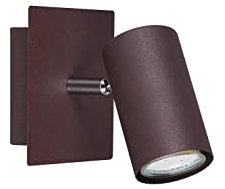 lightling modern Wandspot Julie, 1-flammige Wandlampe innen, Wandstrahler, Wandfluter Wandleuchte Leselampe Bilderleuchte, rost matt Metall, 1 x GU10 max. 25W, 12 x 16 cm