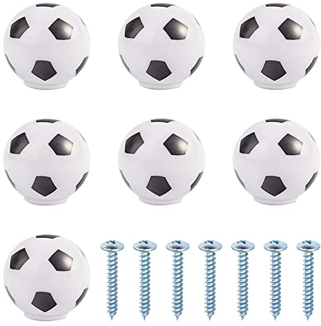 Rea&Gole 7 Pcs Football Dresser Knobs Furniture Handles Wardrobe Pulls Handles with Screws for Home Kitchen Office Chest Bin Drawer Decorating