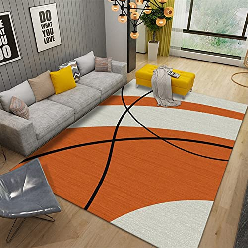 DJHWWD Outdoor Teppiche Wetterfest orange schlafzimmerteppich Teppich Für Terrasse Schlafzimmer Wohnzimmer Geometrisch Weich 160x230cm Teppich Jungen Deko Teppich
