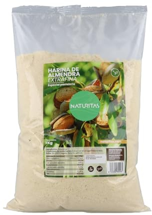 Harina de Almendra Extrafina 1 kg Naturitas Essentials | Ideal para reposteria | Vegan | Harina Keto | Almendra natural | 100% sin gluten | Sin conservantes ni aditivos