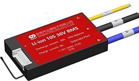 DALY Li-Ion BMS 10S 36V 20A PCB-Schutzplatine mit separatem Lade- und Entladeschutzanschluss für DIY-Elektrowerkzeuge 18650-Batterien